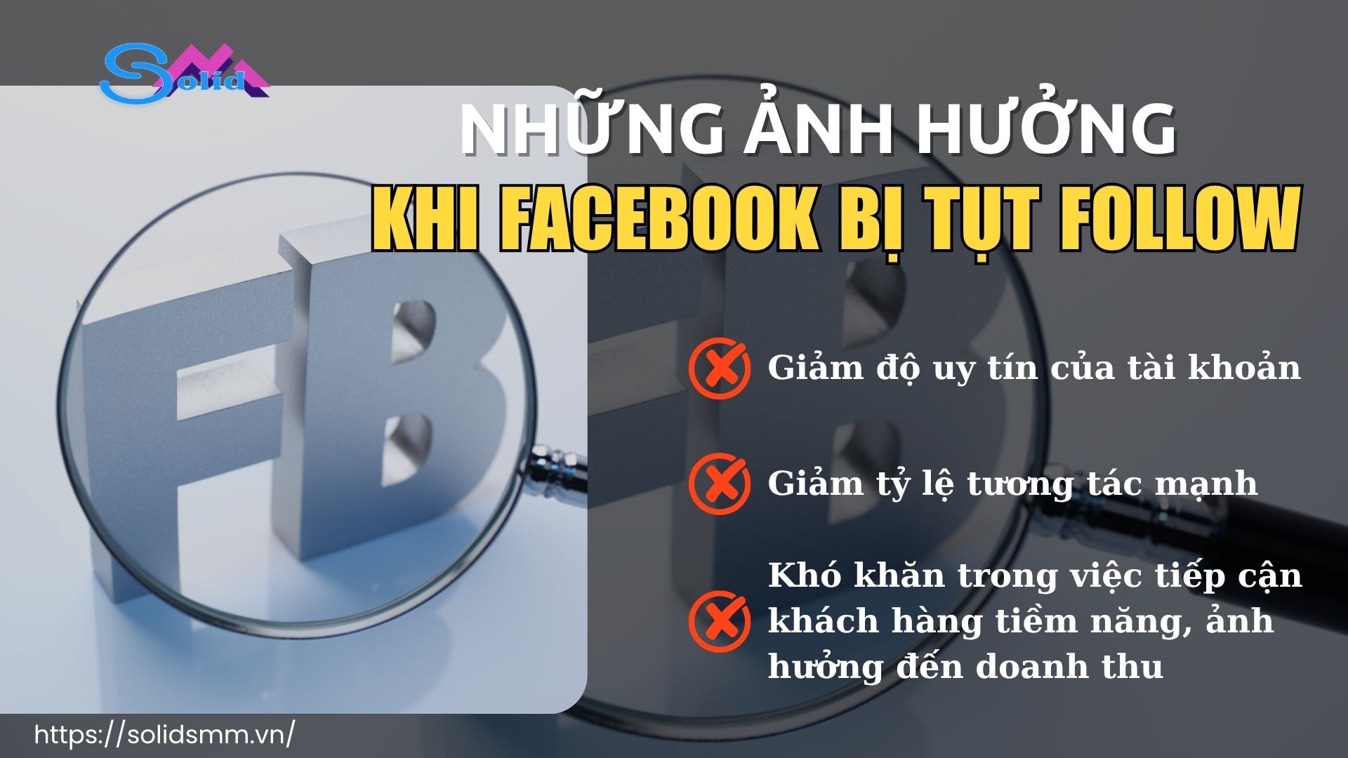 Những ảnh hưởng khi Facebook bị tụt follow